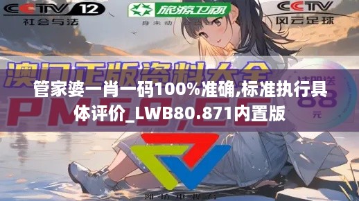 管家婆一肖一码100%准确,标准执行具体评价_LWB80.871内置版