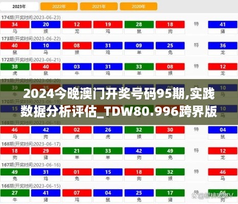 2024今晚澳门开奖号码95期,实践数据分析评估_TDW80.996跨界版