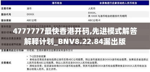 4777777最快香港开码,先进模式解答解释计划_BNV8.22.84漏出版