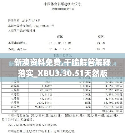 新澳资料免费,干脆解答解释落实_XBU3.30.51天然版