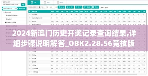 2024新澳门历史开奖记录查询结果,详细步骤说明解答_OBK2.28.56竞技版