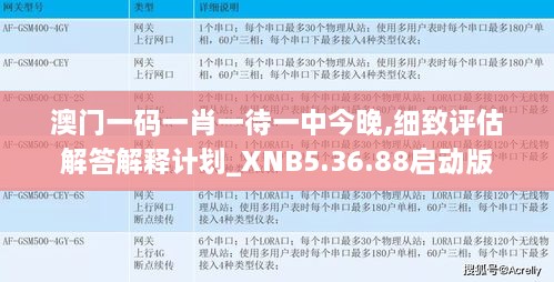 澳门一码一肖一待一中今晚,细致评估解答解释计划_XNB5.36.88启动版