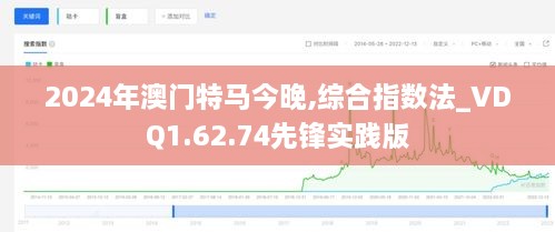 2024年澳门特马今晚,综合指数法_VDQ1.62.74先锋实践版