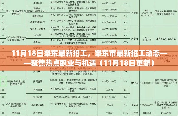 肇东市最新招工动态，热点职业与机遇一览（11月18日更新）