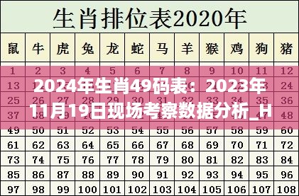 2024年生肖49码表：2023年11月19日现场考察数据分析_HTO3.67.50版