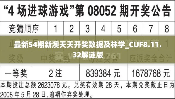 最新54期新澳天天开奖数据及林学_CUF8.11.32解谜版