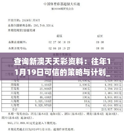 查询新澳天天彩资料：往年11月19日可信的策略与计划_UKX3.37.37生态版