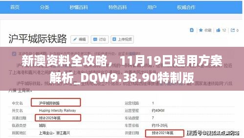 新澳资料全攻略，11月19日适用方案解析_DQW9.38.90特制版