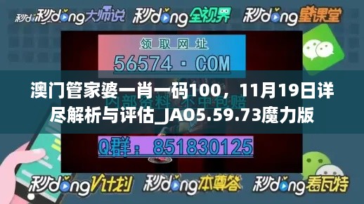 澳门管家婆一肖一码100，11月19日详尽解析与评估_JAO5.59.73魔力版