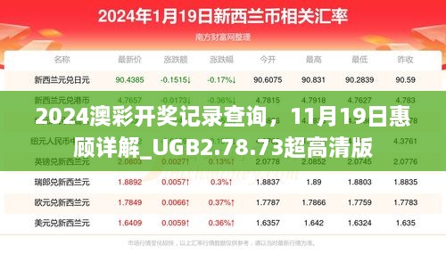 2024澳彩开奖记录查询，11月19日惠顾详解_UGB2.78.73超高清版