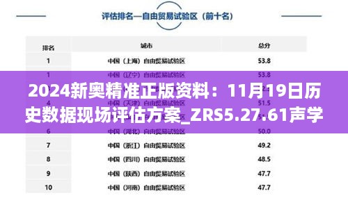 2024新奥精准正版资料：11月19日历史数据现场评估方案_ZRS5.27.61声学版