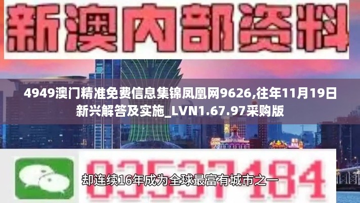 4949澳门精准免费信息集锦凤凰网9626,往年11月19日新兴解答及实施_LVN1.67.97采购版