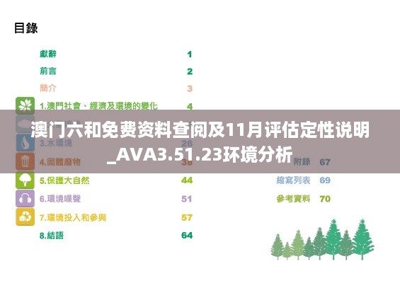 澳门六和免费资料查阅及11月评估定性说明_AVA3.51.23环境分析