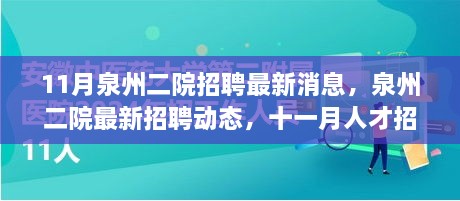 11月泉州二院最新招聘动态及人才招募亮点解析