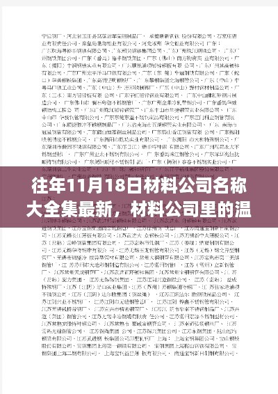 友情与陪伴的温暖日常，材料公司名称大全集最新故事回顾