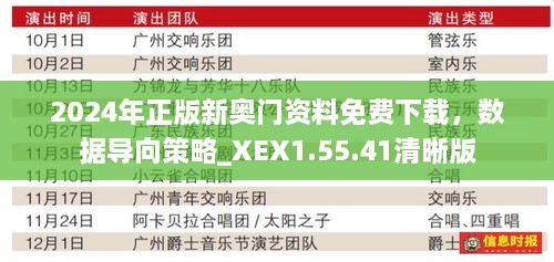 2024年正版新奥门资料免费下载，数据导向策略_XEX1.55.41清晰版