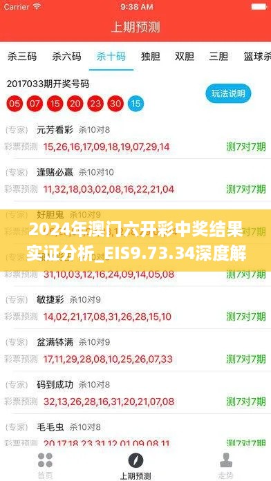 2024年澳门六开彩中奖结果实证分析_EIS9.73.34深度解读