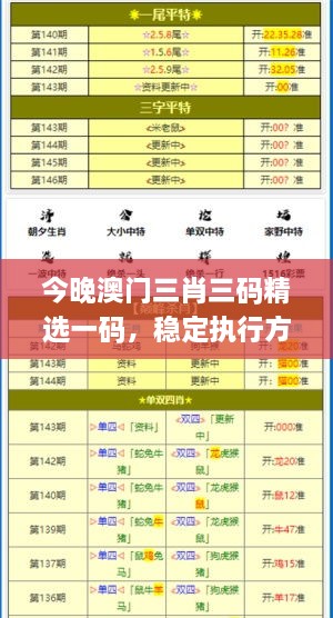 今晚澳门三肖三码精选一码，稳定执行方案_NLV4.46.84明星版