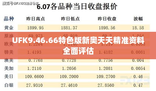 UFK9.46.66特色版新奥天天精准资料全面评估