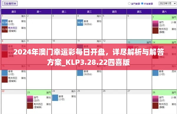 2024年澳门幸运彩每日开盘，详尽解析与解答方案_KLP3.28.22四喜版