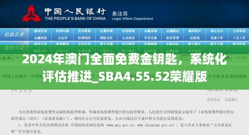 2024年澳门全面免费金钥匙，系统化评估推进_SBA4.55.52荣耀版