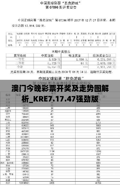 澳门今晚彩票开奖及走势图解析_KRE7.17.47强劲版