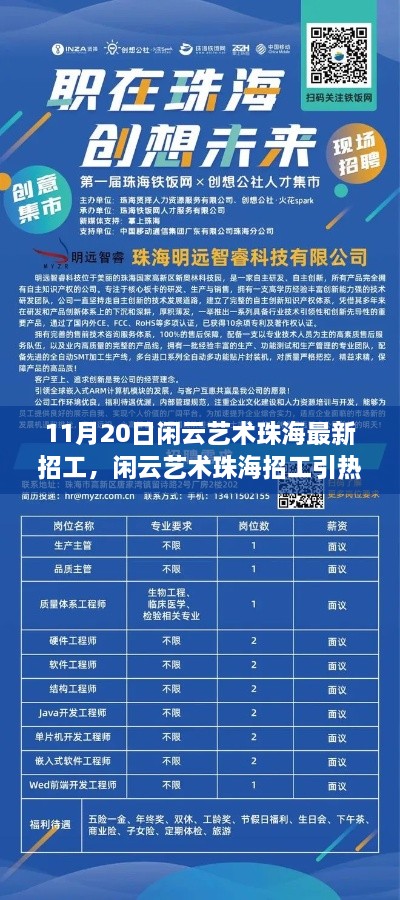 闲云艺术珠海最新招工引热议，探讨机遇与挑战