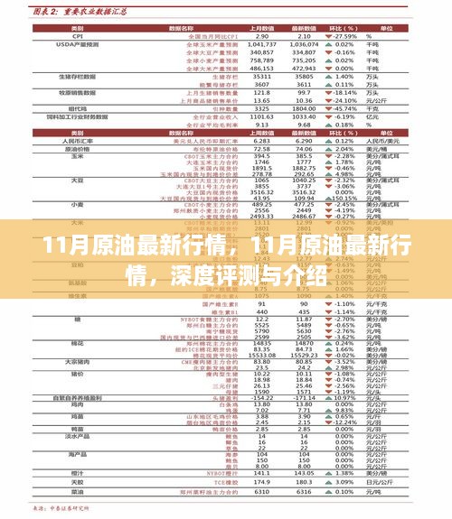 深度解析，最新11月原油行情概览与预测