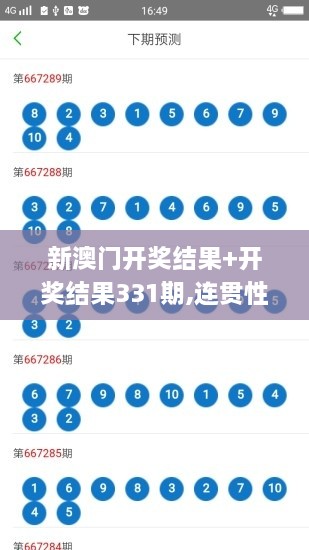 新澳门开奖结果+开奖结果331期,连贯性方法执行评估_计算版LTA11.2