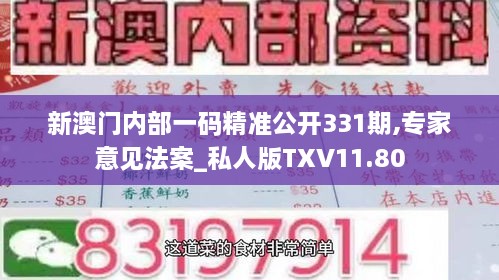 新澳门内部一码精准公开331期,专家意见法案_私人版TXV11.80