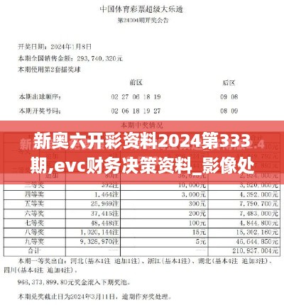 新奥六开彩资料2024第333期,evc财务决策资料_影像处理版ESB11.35