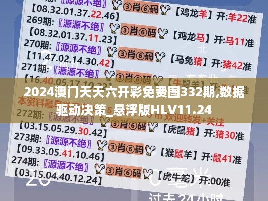 2024澳门天天六开彩免费图332期,数据驱动决策_悬浮版HLV11.24