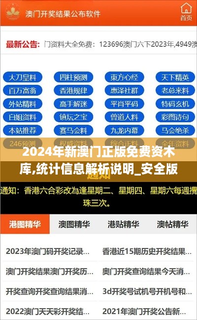 2024年新澳门正版免费资木库,统计信息解析说明_安全版WWG13.70