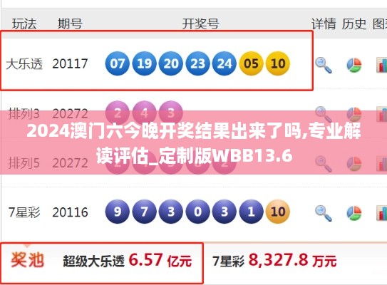 2024澳门六今晚开奖结果出来了吗,专业解读评估_定制版WBB13.6