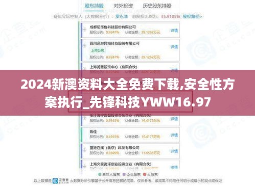 2024新澳资料大全免费下载,安全性方案执行_先锋科技YWW16.97