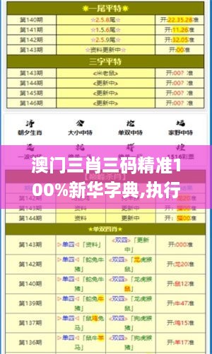 澳门三肖三码精准100%新华字典,执行机制评估_高级版WEP13.8