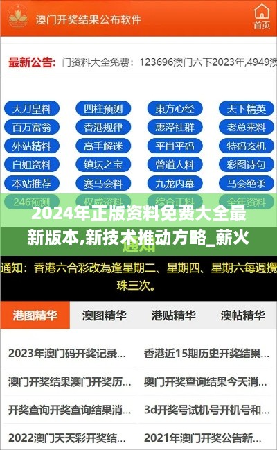 2024年正版资料免费大全最新版本,新技术推动方略_薪火相传版CEW16.85