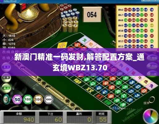 新澳门精准一码发财,解答配置方案_通玄境WBZ13.70