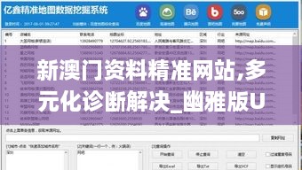 新澳门资料精准网站,多元化诊断解决_幽雅版UBV16.24