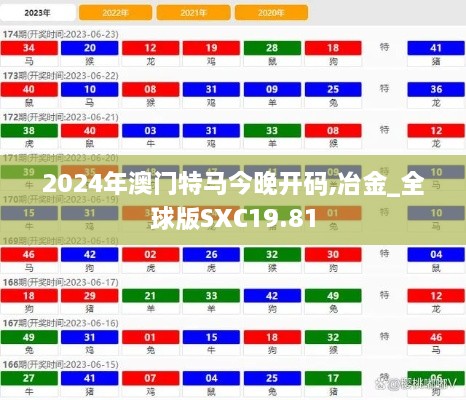 2024年澳门特马今晚开码,冶金_全球版SXC19.81