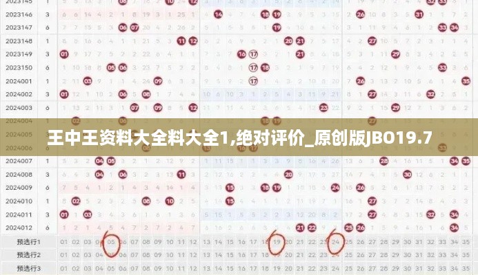 王中王资料大全料大全1,绝对评价_原创版JBO19.7