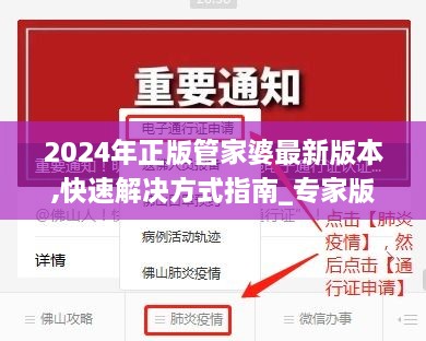 2024年正版管家婆最新版本,快速解决方式指南_专家版JDV19.31