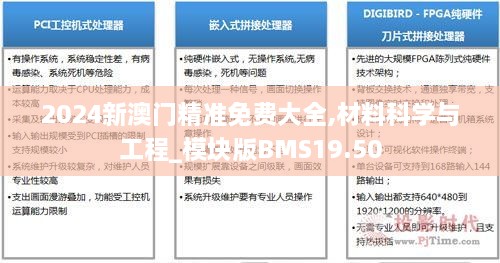 2024新澳门精准免费大全,材料科学与工程_模块版BMS19.50