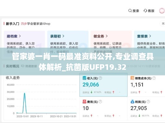 管家婆一肖一码最准资料公开,专业调查具体解析_抗菌版UFP19.32