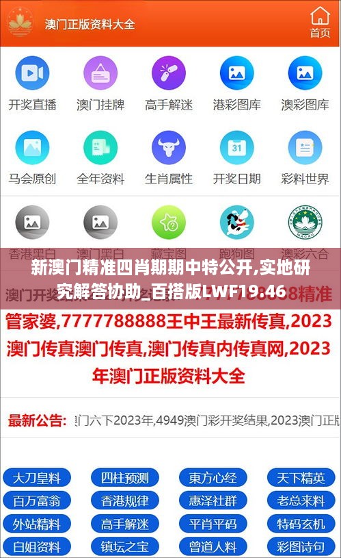 新澳门精准四肖期期中特公开,实地研究解答协助_百搭版LWF19.46