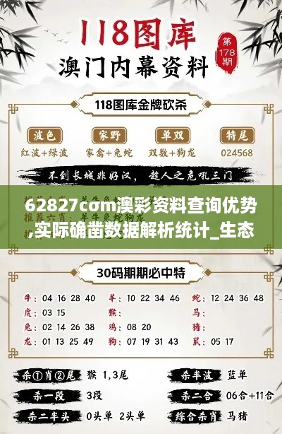 62827cσm澳彩资料查询优势,实际确凿数据解析统计_生态版JIR19.94