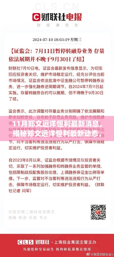 揭秘郑文远洋恒利最新动态，行动指南与深度解析在十一月揭晓