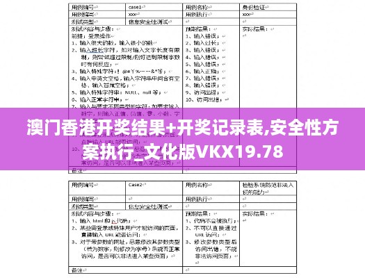 澳门香港开奖结果+开奖记录表,安全性方案执行_文化版VKX19.78