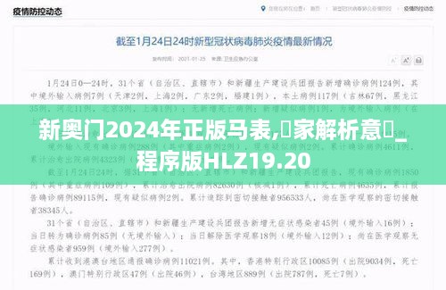 新奥门2024年正版马表,專家解析意見_程序版HLZ19.20