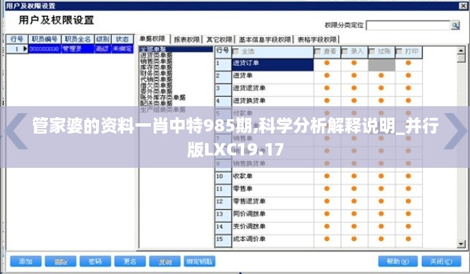 管家婆的资料一肖中特985期,科学分析解释说明_并行版LXC19.17